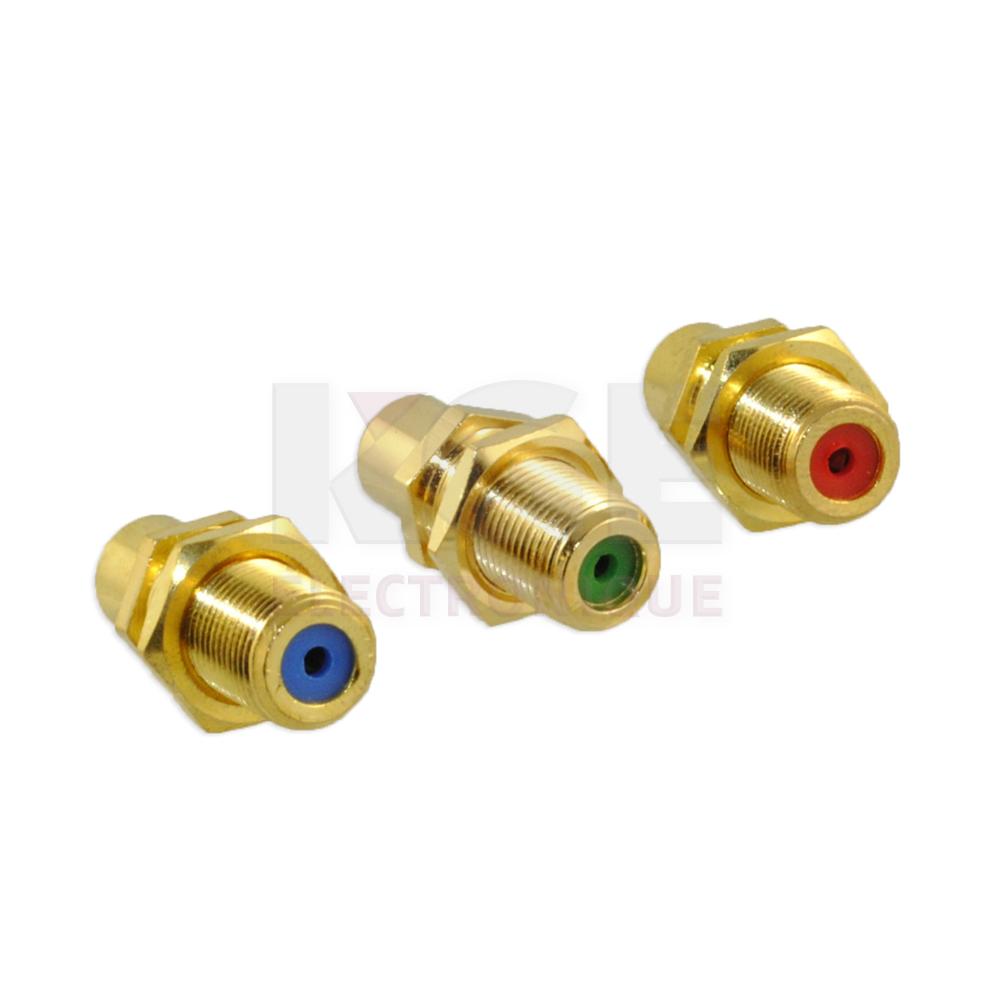 Wall Mount Coaxial to RCA Adapter