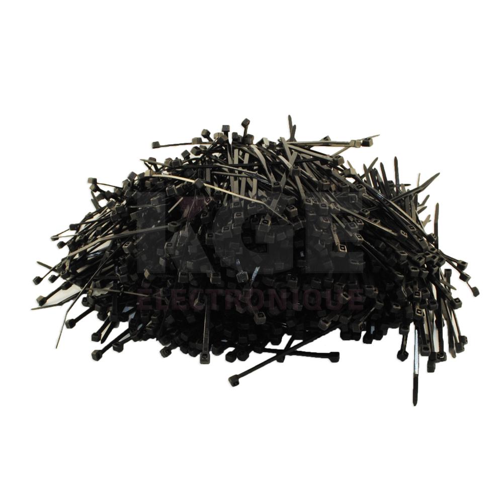 4" UV black cable ties 1000 pack