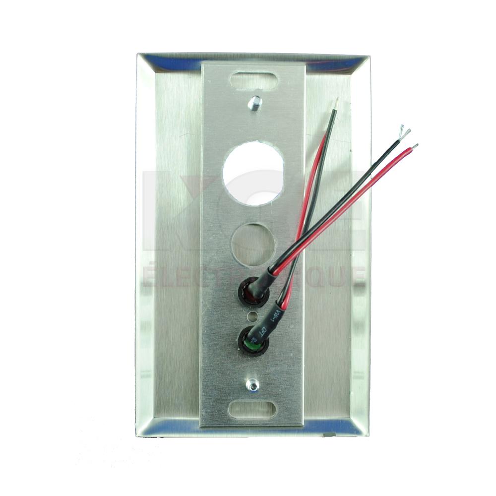 Remote Alarme Plate with LEDs, Tamper Switch and D Hole