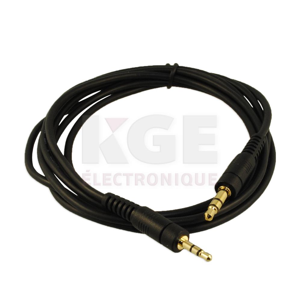 Câble audio 3.5mm stéreo mâle à 2 RCA mâle, 6 pieds