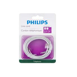 Cordon téléphonique 7 pieds blanc