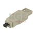 Male USB A to Male 4-Pin Mini USB Adapter