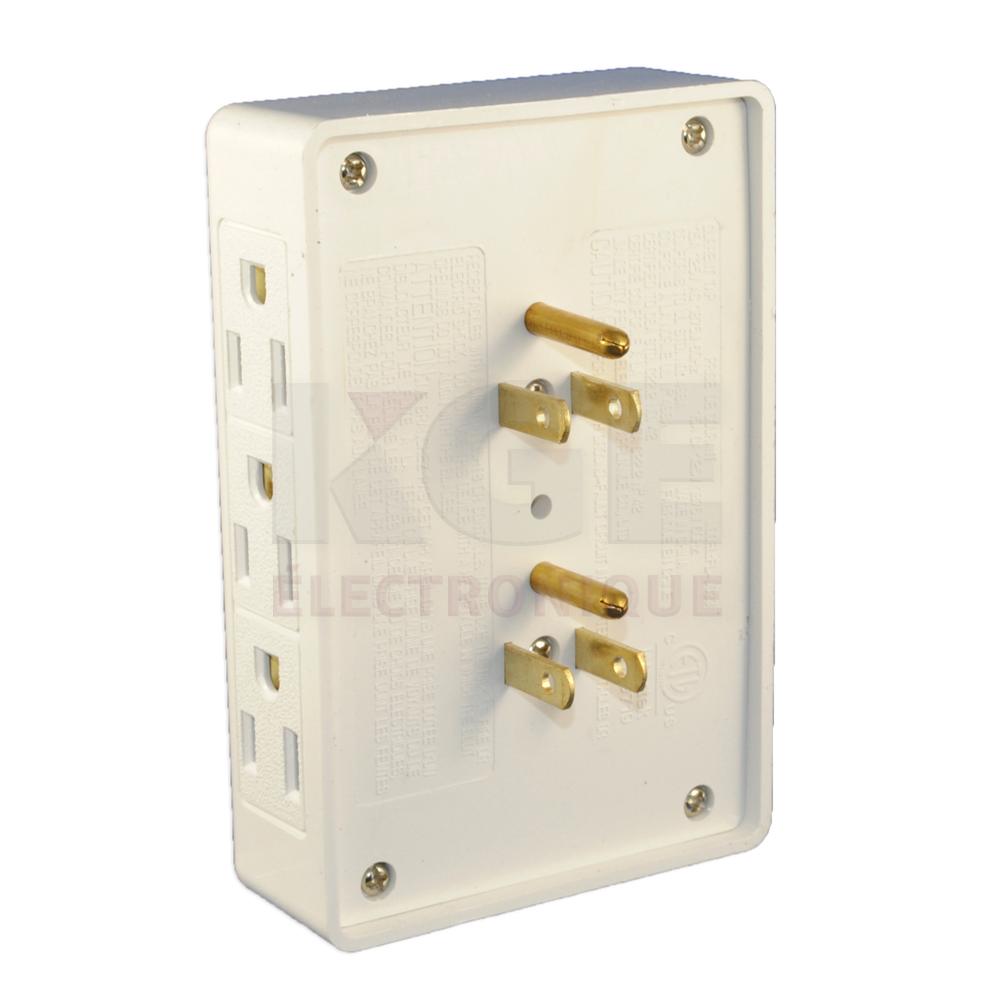 Multiprise 6 prises pour espaces restreints