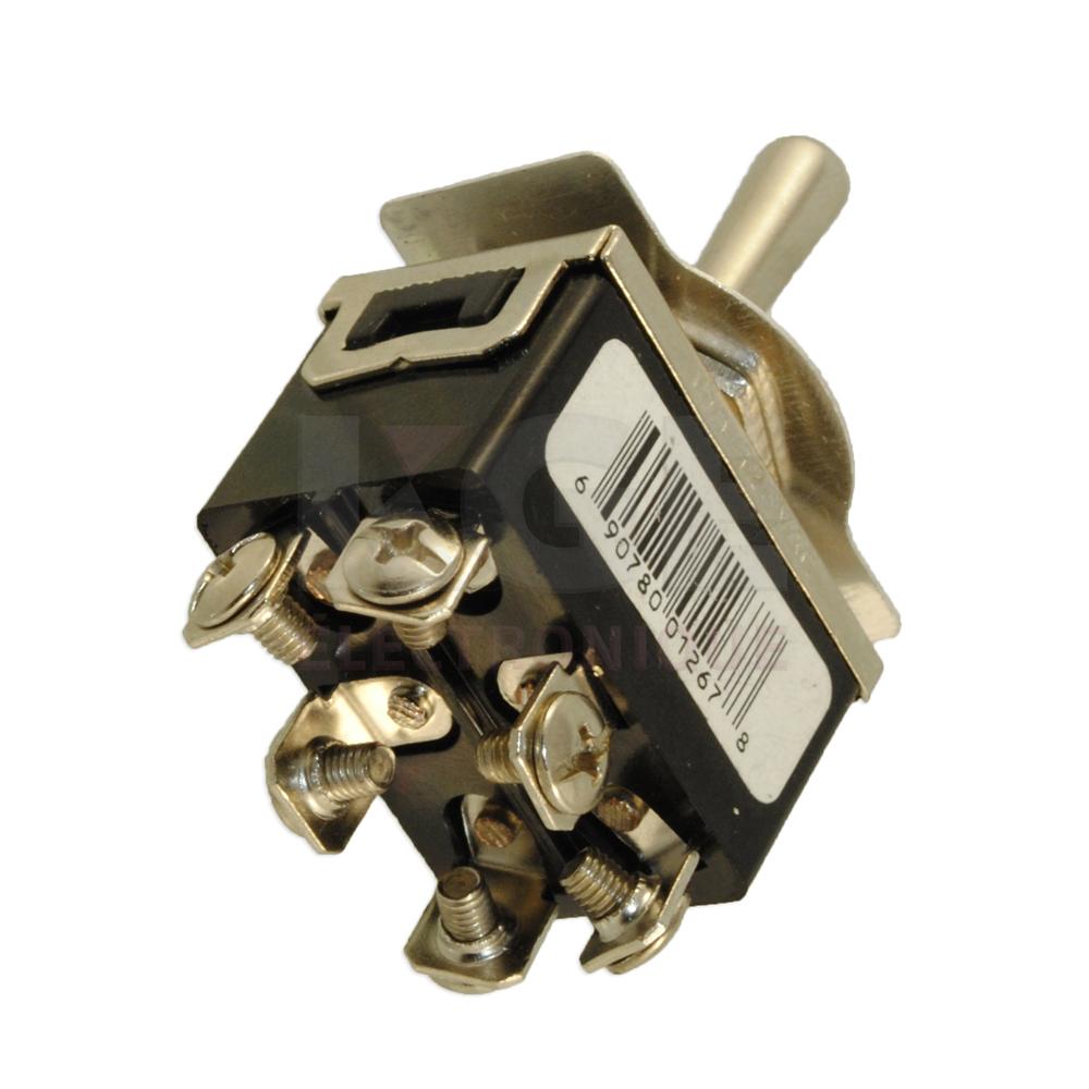 Momentary toggle switch DPDT (On Momentary)-Off-(On Momentary) 15A 120VAC