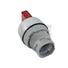 Knob type red illuminated selector button 2 positions IP65 with 22mm mounting hole