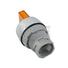 Knob type orange illuminated selector button 2 positions IP65 with 22mm mounting hole