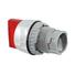 Knob and spring return red button 2 positions illuminated IP65 with 22mm mounting hole
