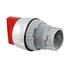 Knob type red illuminated selector button 3 positions IP65 with 22mm mounting hole