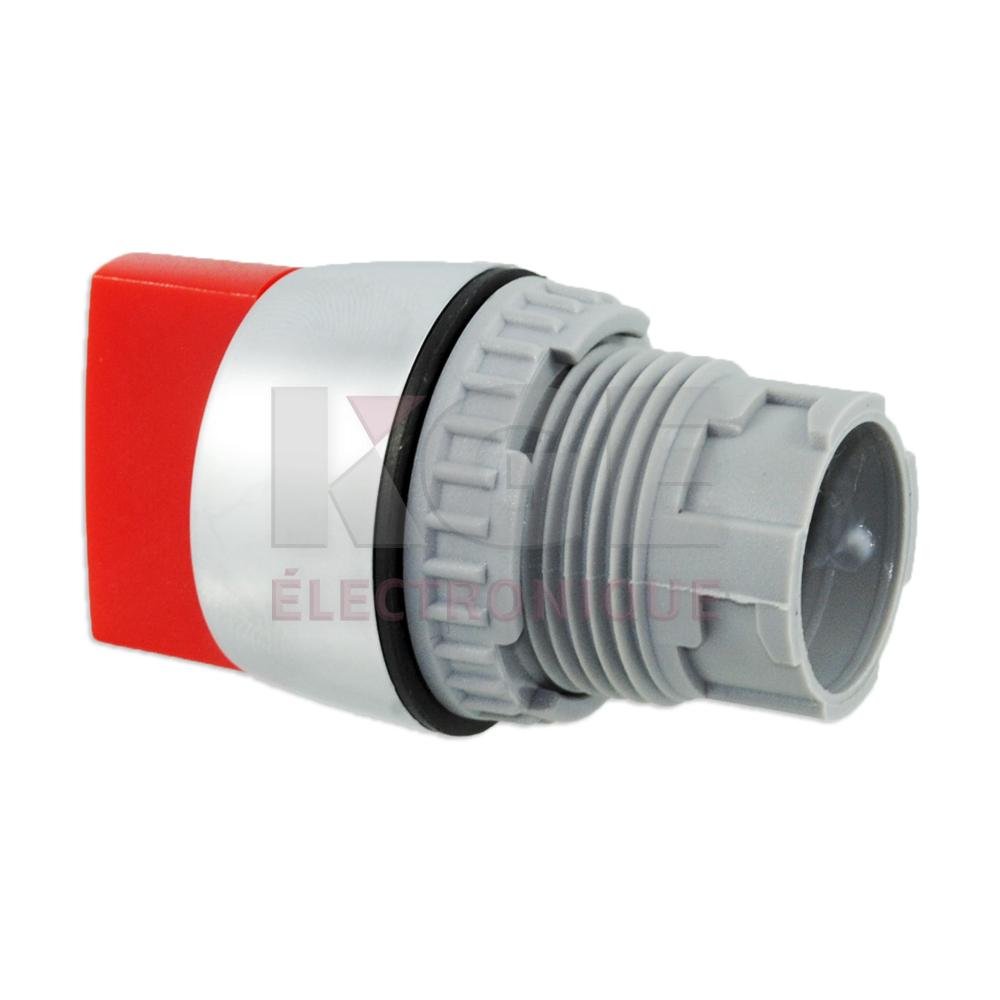 Knob type red selector button 3 positions IP65 with 22mm mounting hole