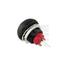 Sealed push button with red LED SPST Off - (On Momentary)