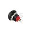 Sealed push button with blue LED SPST Off - (On Momentary)