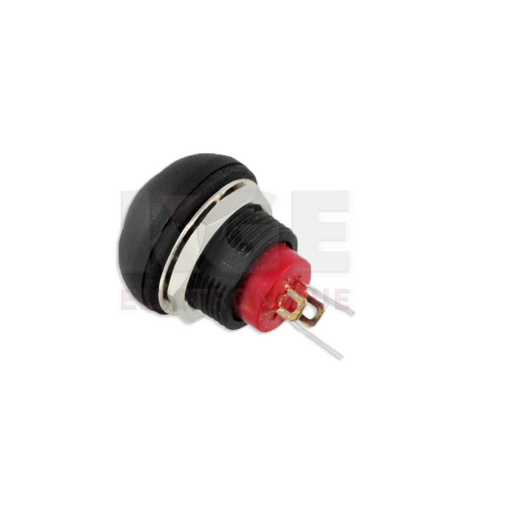 Sealed push button with blue LED SPST Off - (On Momentary)
