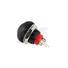 Sealed push button with green LED SPST Off - (On Momentary)