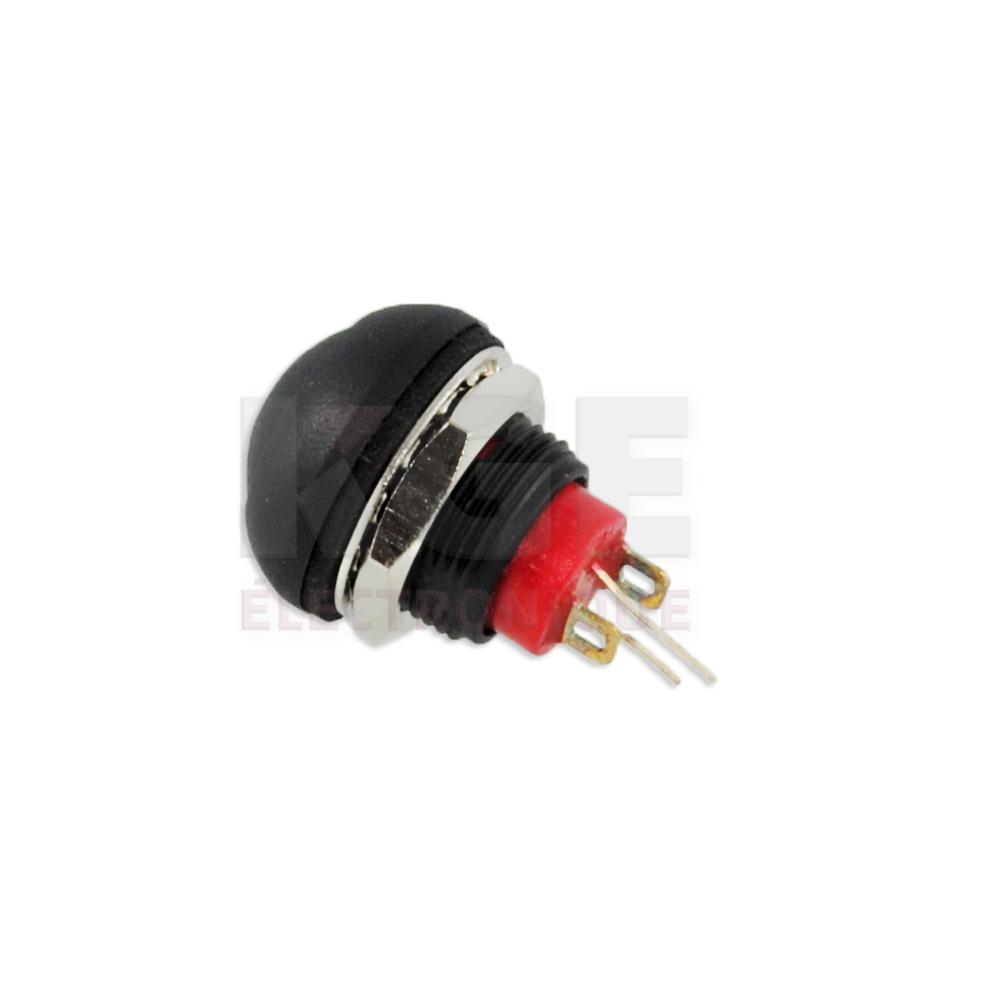 Sealed push button with green LED SPST Off - (On Momentary)