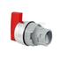 2 position long knob spring return illuminated red button IP65 22mm mounting hole