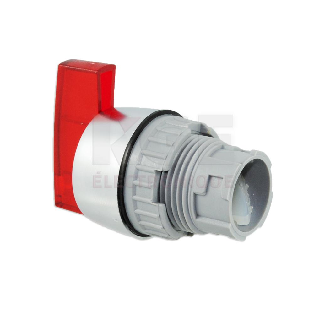 2 position long knob spring return illuminated red button IP65 22mm mounting hole