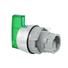 2 position long knob spring return illuminated green button IP65 22mm mounting hole