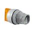 Knob and spring return orange button 2 positions illuminated IP65 with 22mm mounting hole