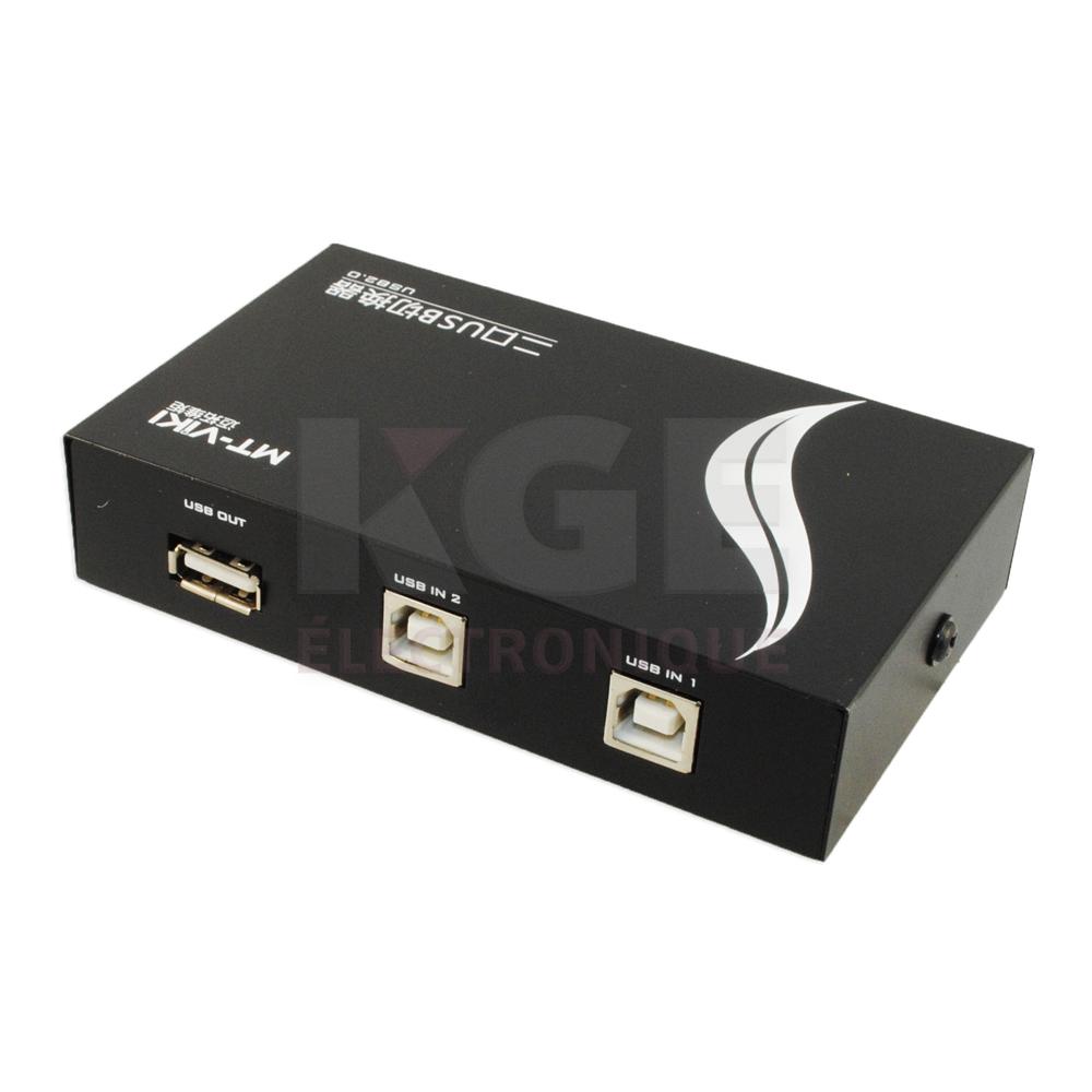 Sélecteur USB 2.0 pour 2 ports passif