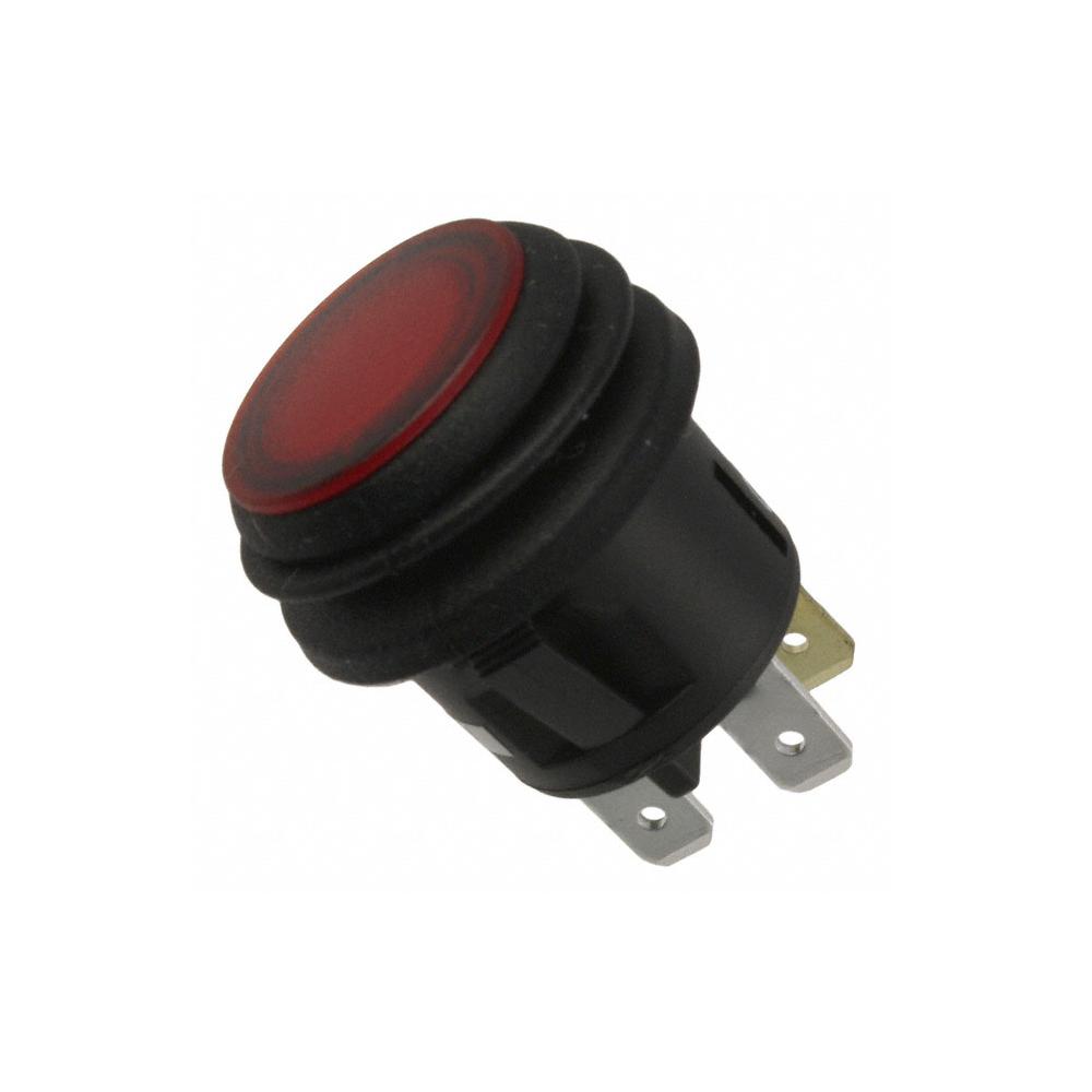 Interrupteur à bouton poussoir SPST 10A 125V - rouge