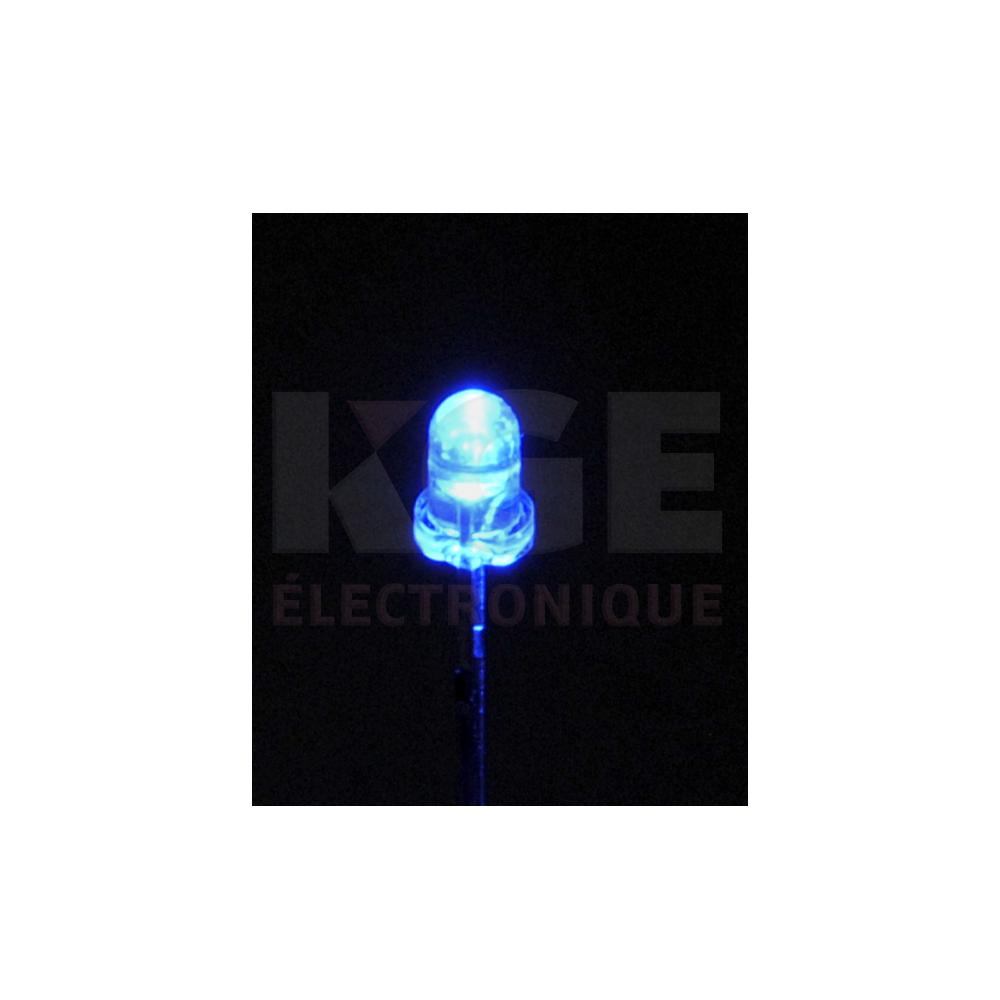 DEL bleue 3mm 3V 20mA 8,000 MCD