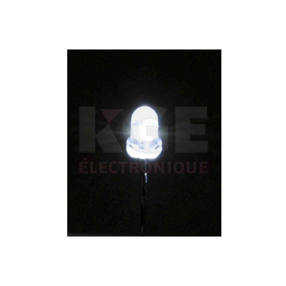3.3V 20mA 3mm white LED 15,000 MCD