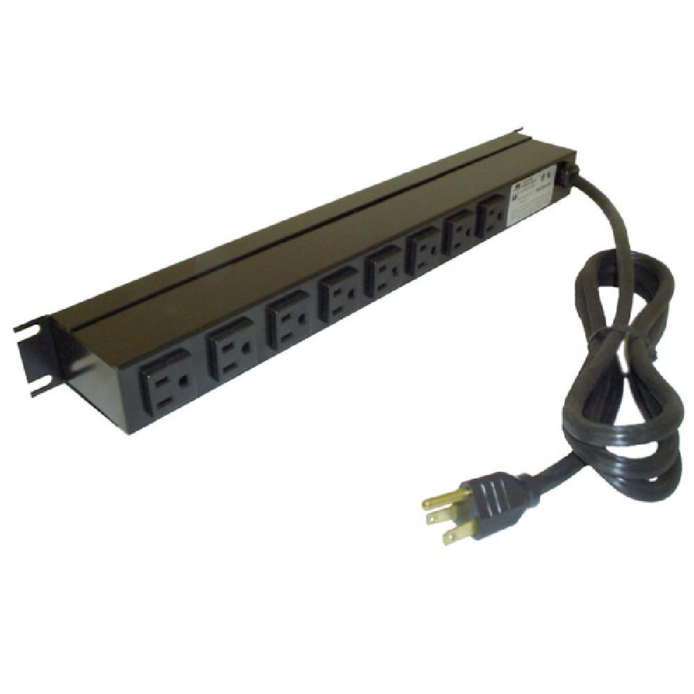 Power Bar 8 Outlets 6 Feets Black