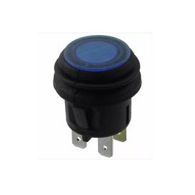 Interrupteur à bouton poussoir SPST 10A 125V - bleu