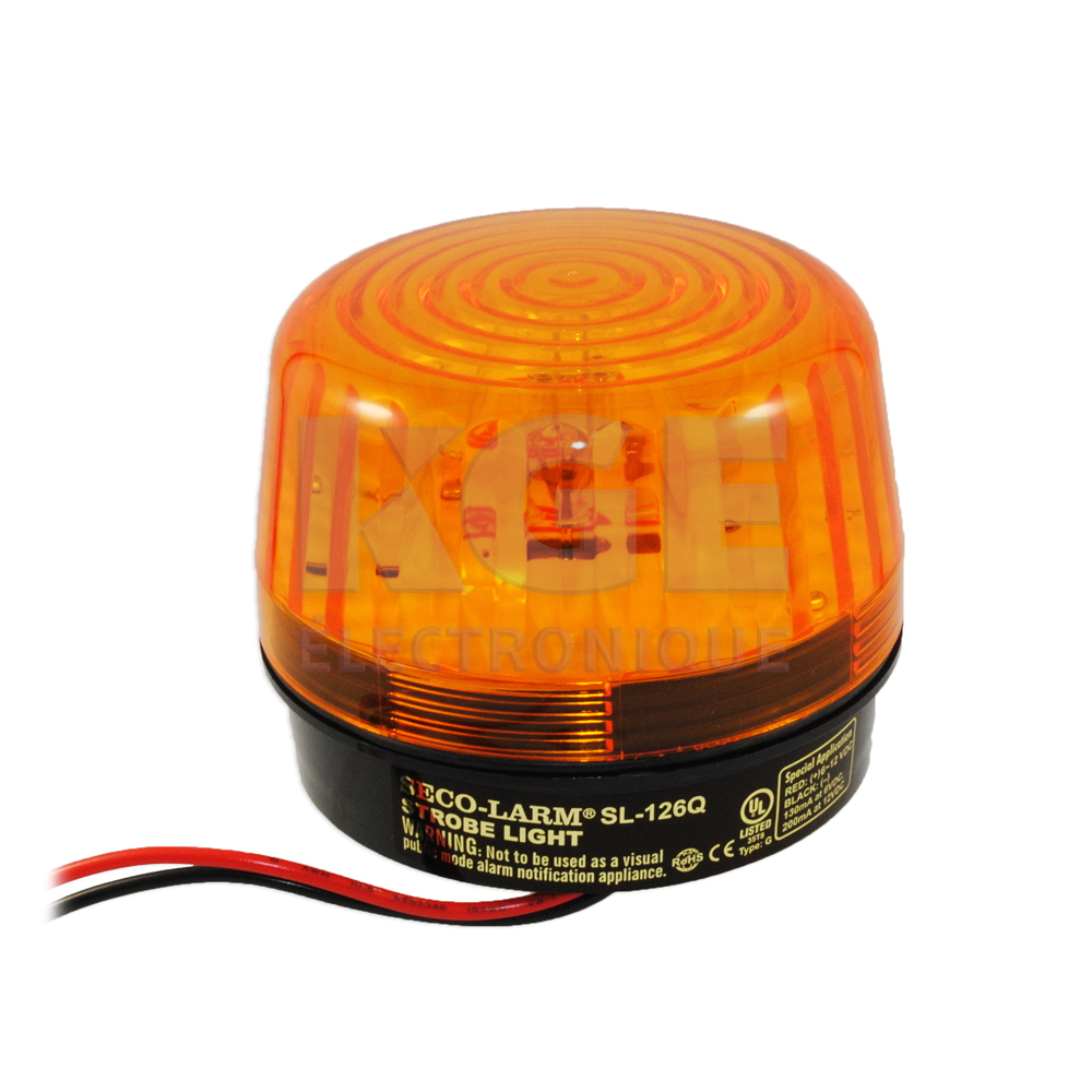 Lampe Stroboscopique 12 VDC - Ambre