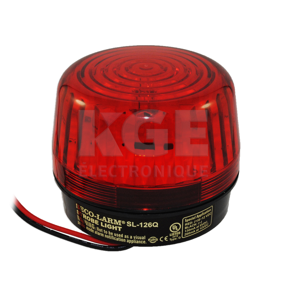 Lampe Stroboscopique 12 VDC- Rouge