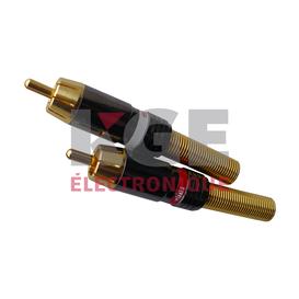 Paire de Prise Mâle RCA 10-12 AWG Plaqué Or