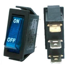 Rocker Switch SPST 16A 120V On-Off - Blue