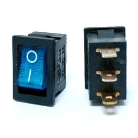 12VDC 16A Rocker Switch SPST On-Off - blue