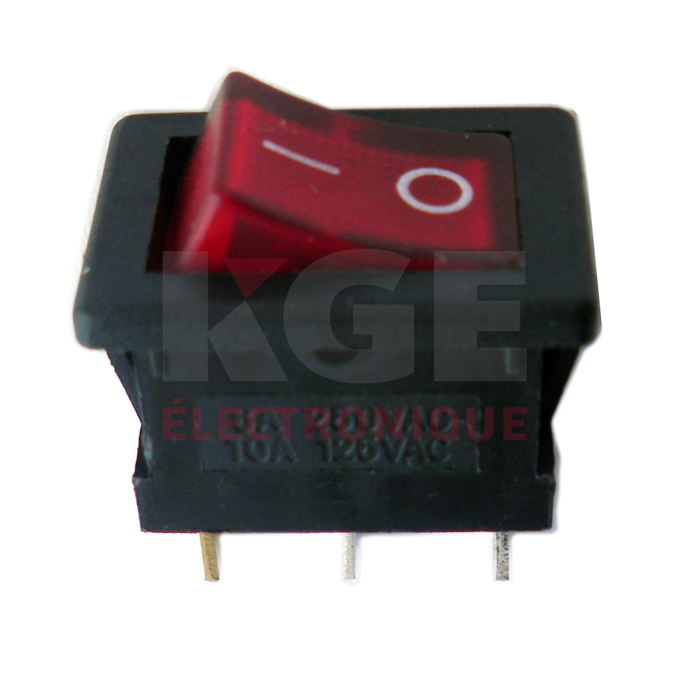 Interrupteur à Bascule SPST 13A 120V On-Off - rouge