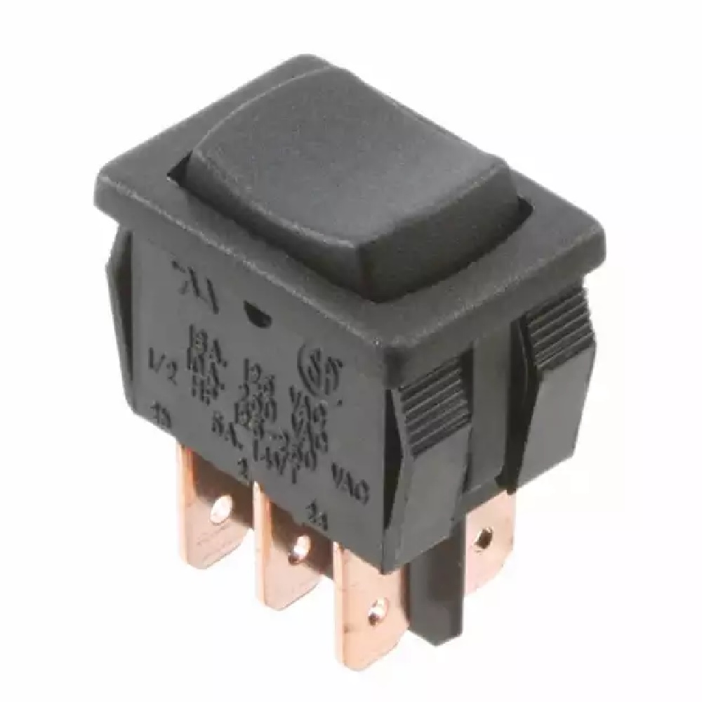 Rocker Switch DPDT 13A 125V (On Momentary)-Off-(On Momentary)
