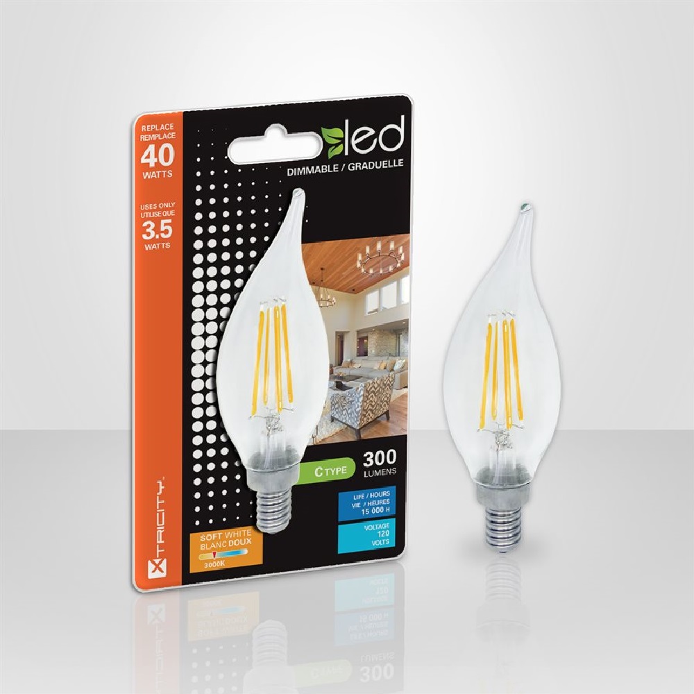 LED C-Fil 3.5W 120V Blanc Doux