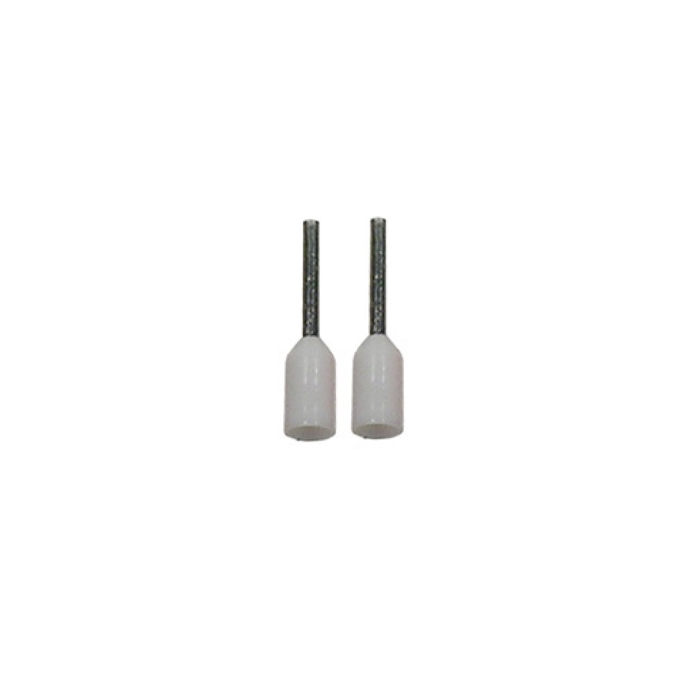 10x Ferrules 22AWG - White