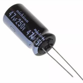 Condensateur 47µF (47uF) 250V Aluminum 1000 Hrs @ 105°C