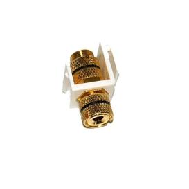Banana Jack white/Black Ring (Screw Type) - White
