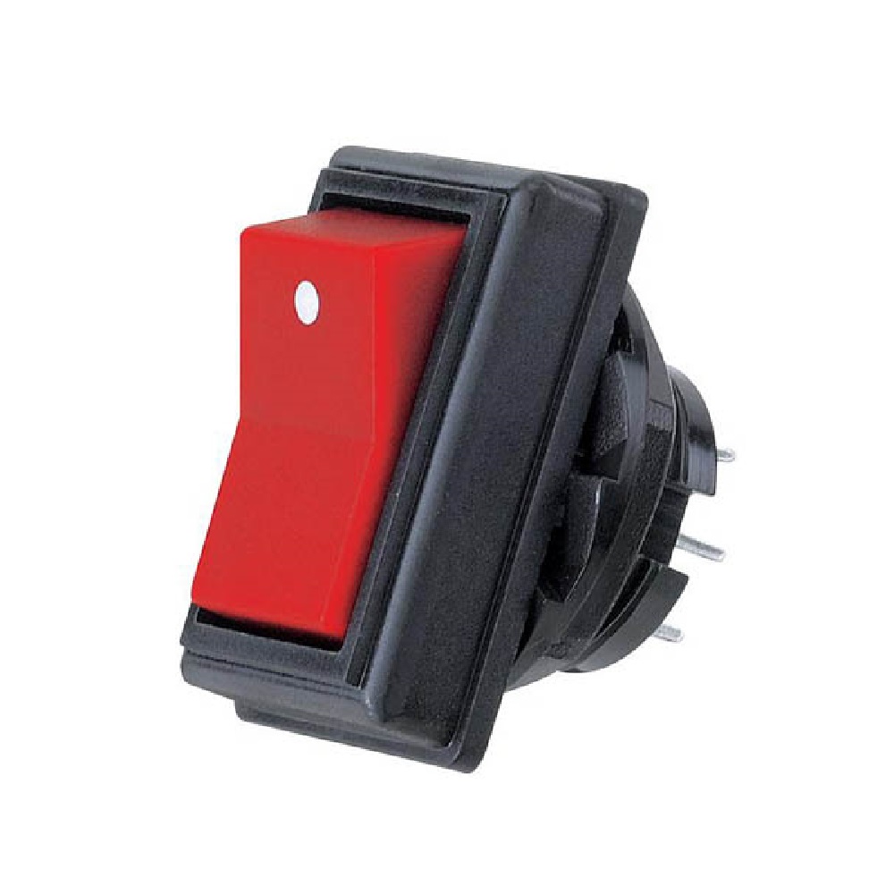 Rocker Switch DPDT 10A 125V On-On - Red