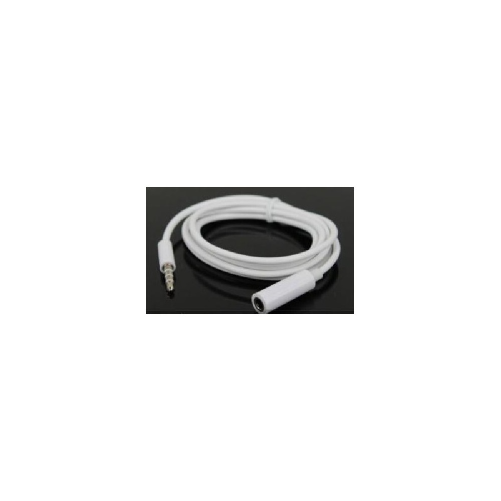 6ft 3.5mm Male To 3.5mm Female Stereo Audio Cable, 4 contacts - White