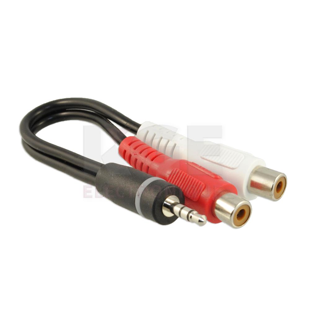 3.5mm Male to 2RCA Phono Female
