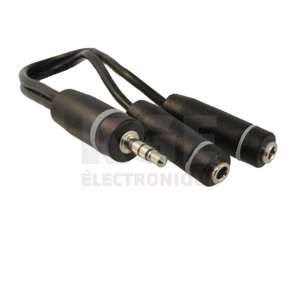 3.5mm Mâle à 2 3.5mm Femelles