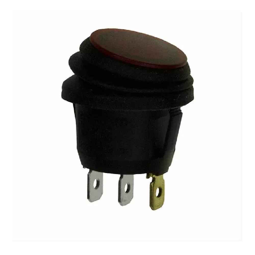Rocker Switch SPST 16A 125V - Red
