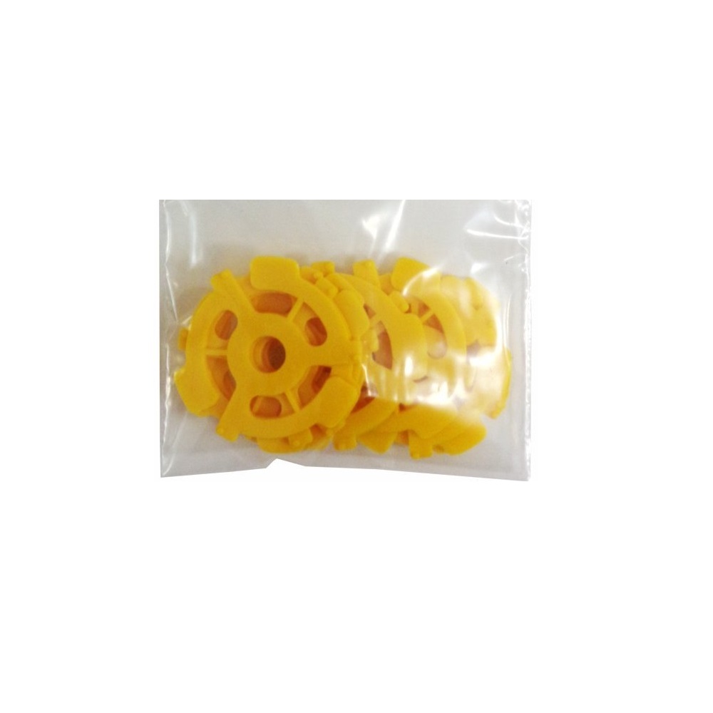 10 Adaptateurs Plastique Jaune pour 45 Tours de 7