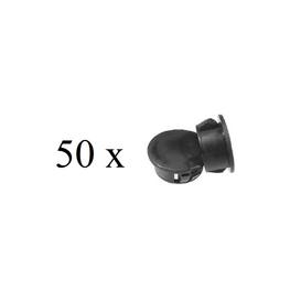 Paquet de 50 Bouchons Noir en Nylon de Trou 1/2
