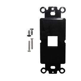 Plaque Décora Keystone 1 port - Noir