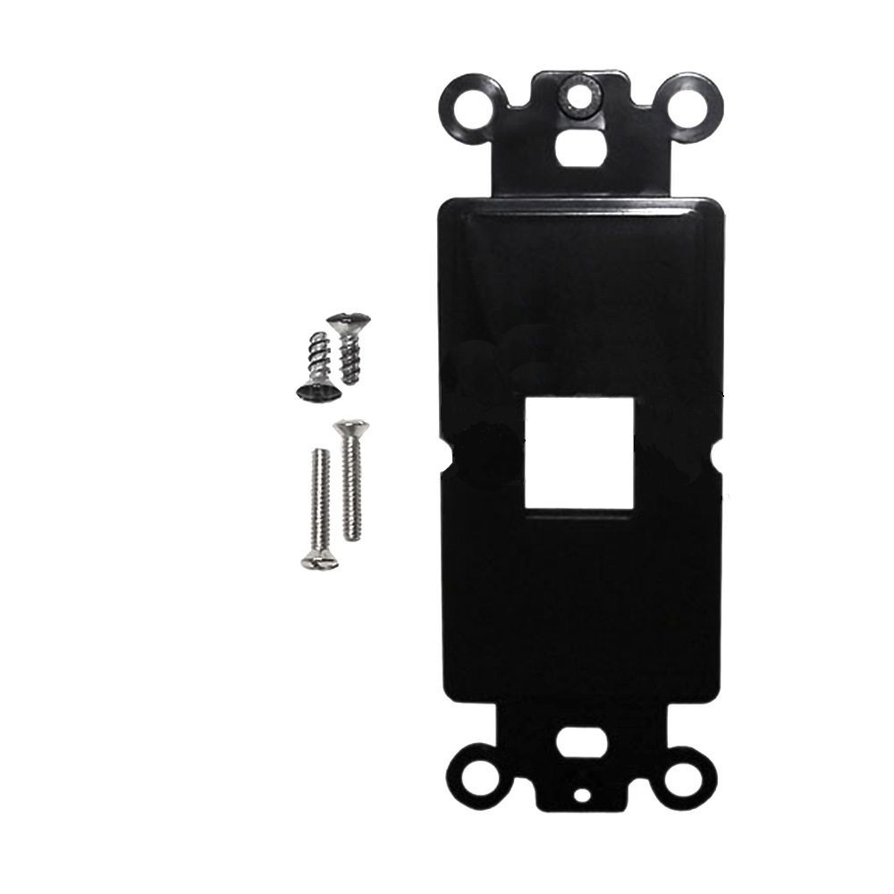Plaque Décora Keystone 1 port - Noir