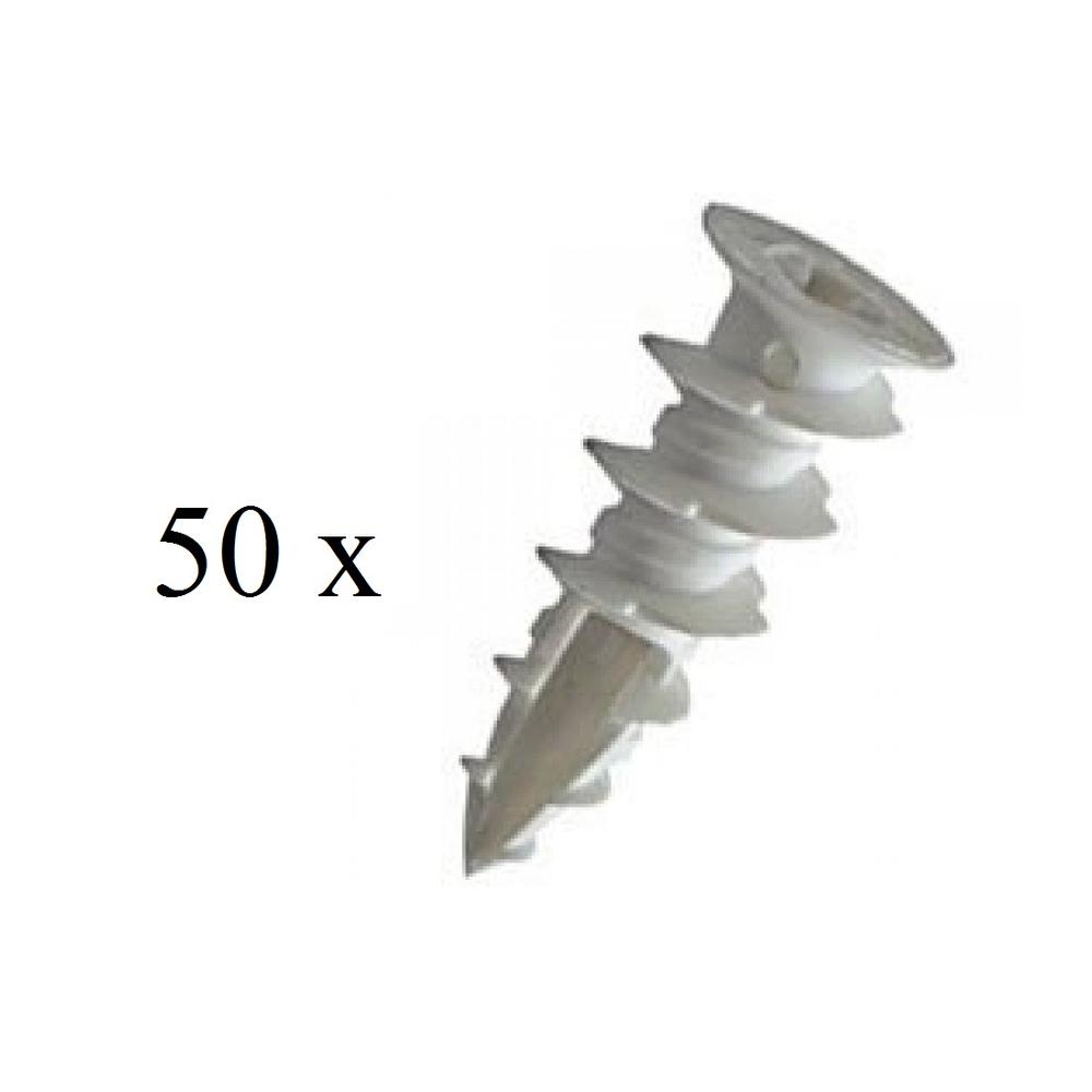 Pack of 50 Anchors with Screws (Walldriller)