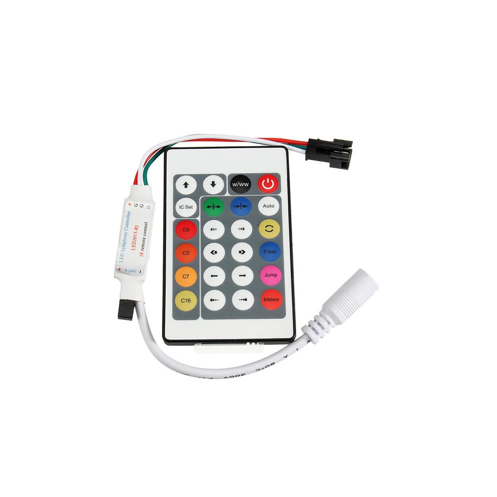 24Keys IR Remote Controller For WS2811 WS2812 WS2812B LED Strip Light DC5-24V